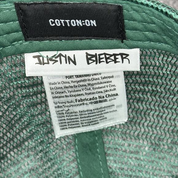 Justin Bieber SnapBack Trucker Hat Cap Licensed Justice Tour Emerald OSFM Singer - Picture 7 of 10